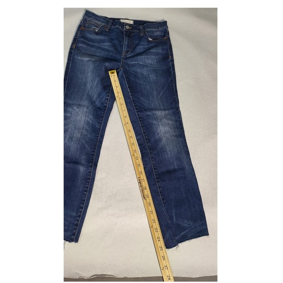 Madewell High Rise Slim Boyjean Dark Wash Denim Jeans Cropped Hem - Picture 5 of 11